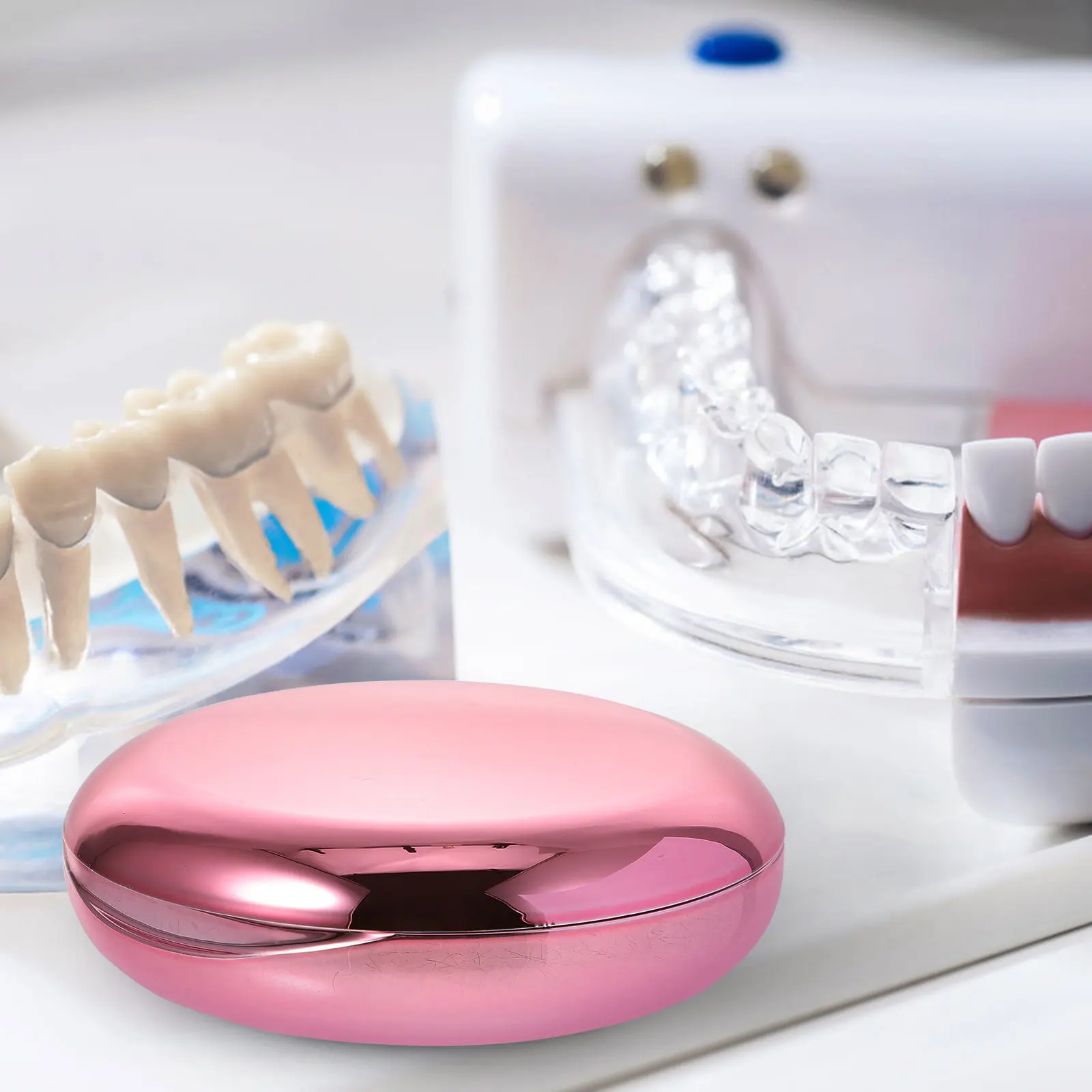 

1 шт. Ортодонтический контейнер для хранения ретейнеров, портативный футляр для зубных протезов, коробка для хранения искусственных зубов, контейнер для ухода за полостью рта