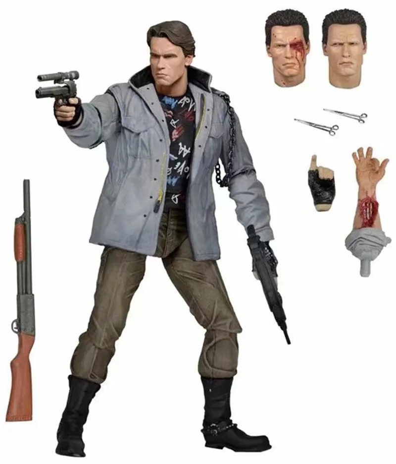 NECA 7 بوصة المنهي 2 يوم الحكم T-800 سارة كونور أرنولد شوارزنيغر عمل الشكل تحصيل نموذج لعبة