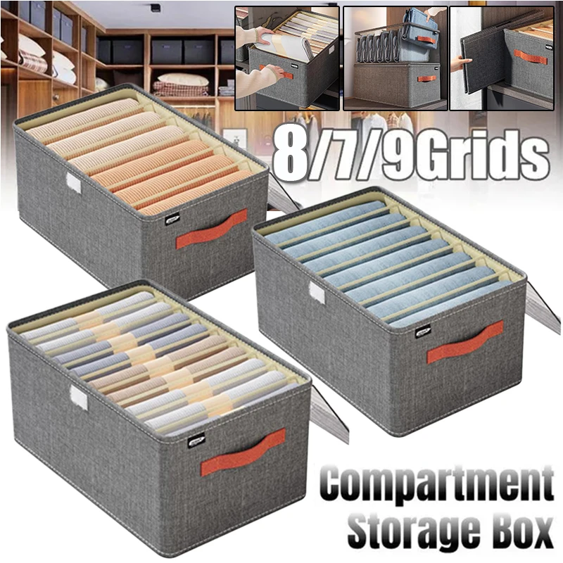 

Closets Clothes Organizer Trousers Jeans Storage Box Wardrobe Cabinet Drawer Organizers Underwear Bra Socks Artifact Compartment