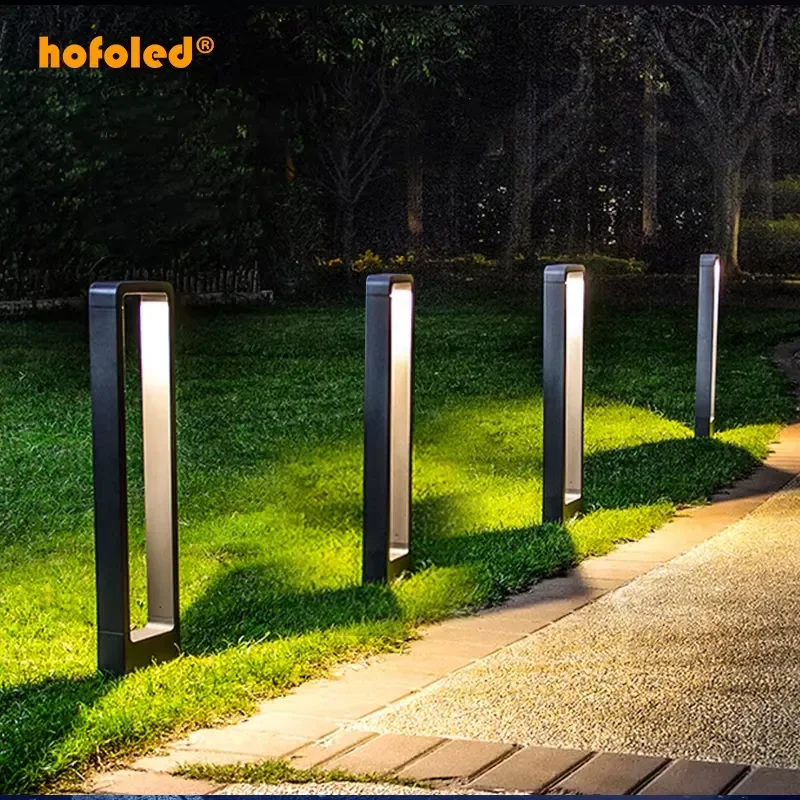 【CHIMU HOME】60/80cm Waterproof Solar Bollard Post Light Modern LED Landscape Pathway Garden Decor Lighting