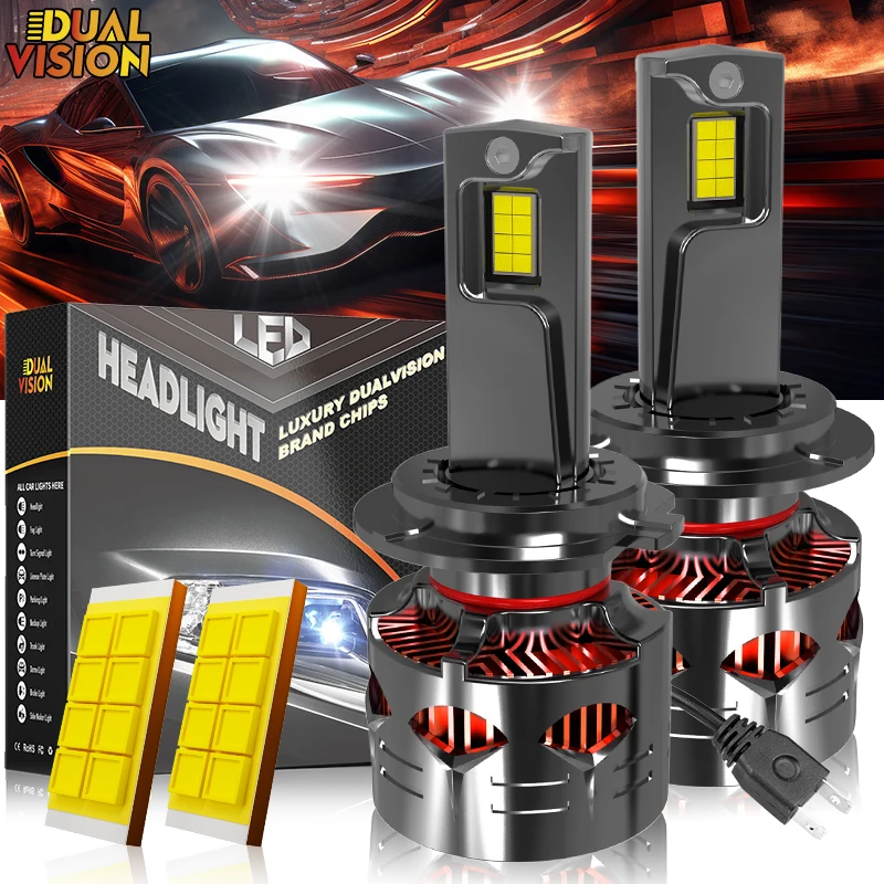 

Dualvision H7 H4 LED Headlight 6000K White 8025 CSP H1 H8 H9 H11 9005 9006 HB3 HB4 9012 HIR2 Headlamps 1:1 Mini Fog Light Bulbs