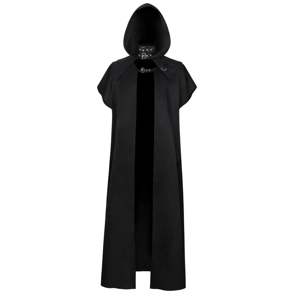 القوطية Sle معطف مقنع loween الشيطان معالج الموت رداء طويل عباءة المرأة العرقية زي مرحلة الأداء ملابس خارجية