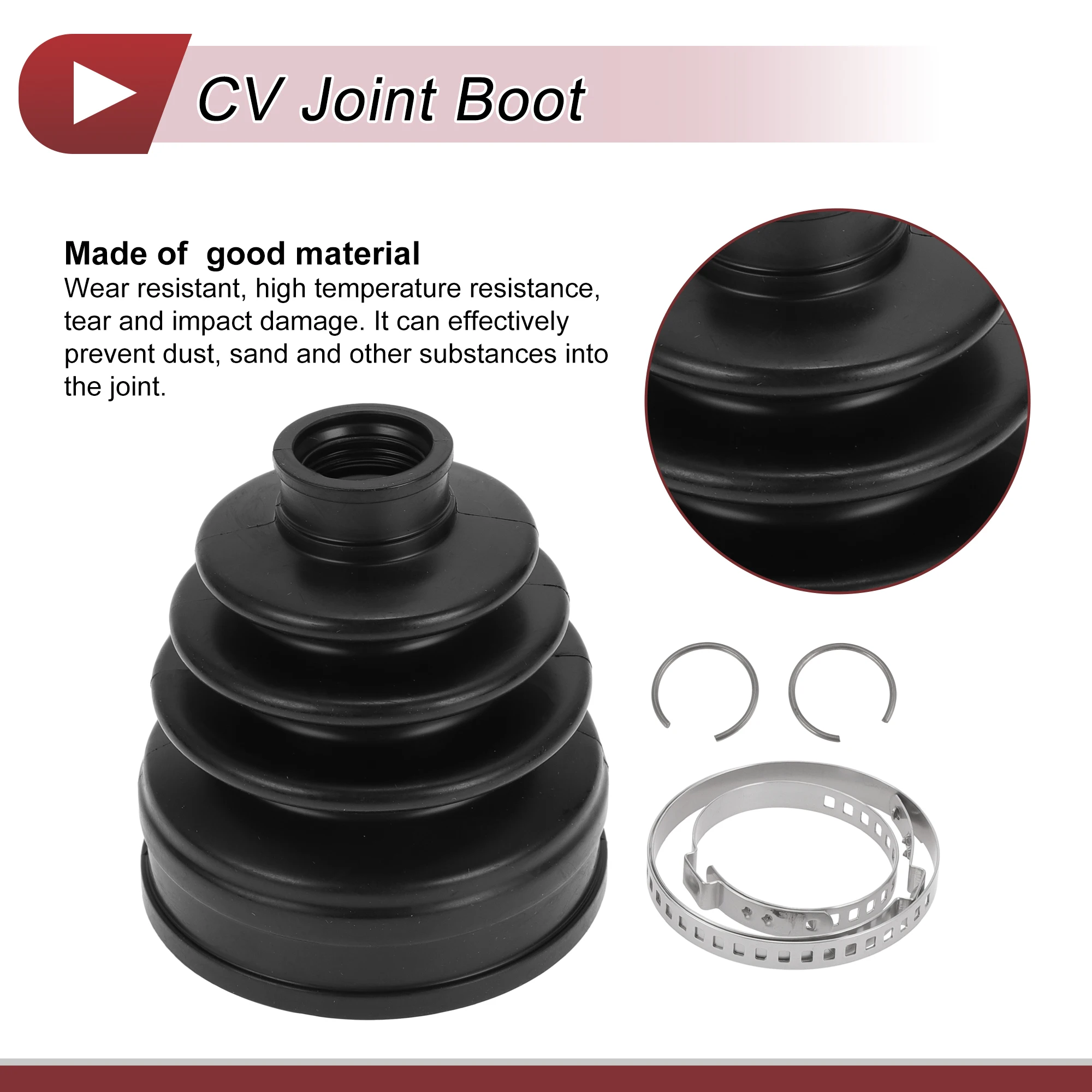 X Autohaux No.31608680223 Inner CV Joint Boot Kit with Clamps for BMW X3 2018-2024 for BMW X4 2019-2024 for BMW XM 2023-2024