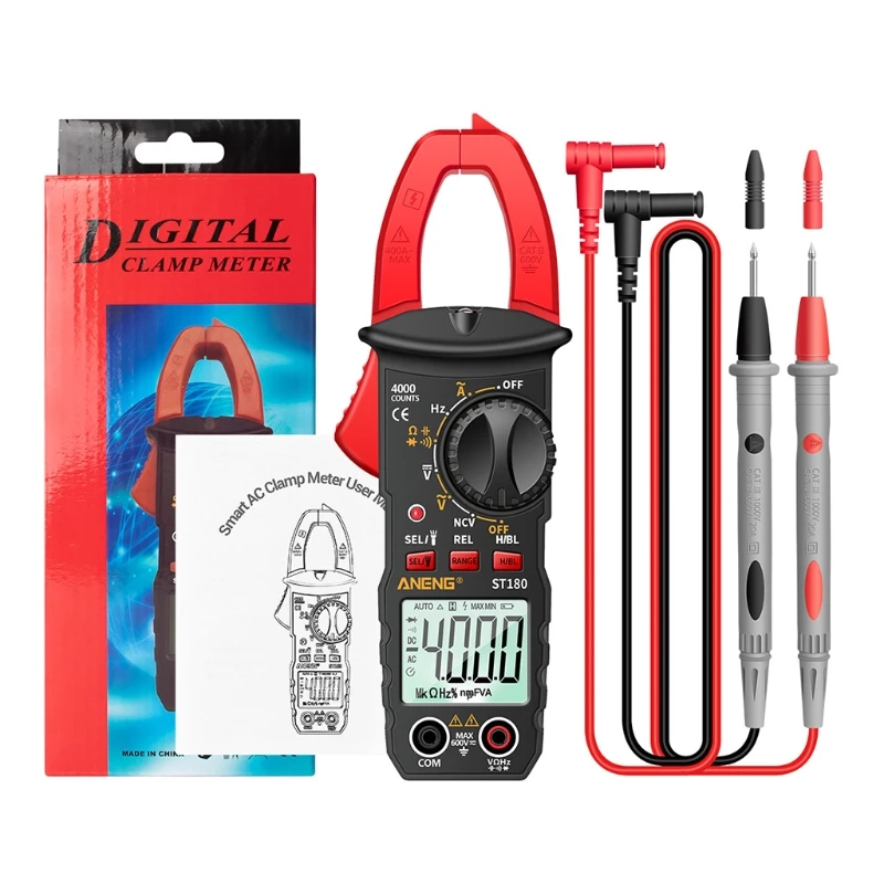 Digital Clamp Meter TRMS 6000 Counts,Colorful LCD Auto-Ranging Amp Voltage Tester Measures AC Current, NCV AC/DC DropShipping