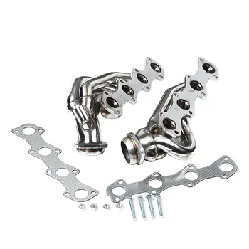 Ford F150 F250 EXPEDITION V8 5.4 1997-2003 için Paslanmaz Çelik Egzoz Manifoldu Başlığı, Gümüş 8 best sales Paslanmaz çelik egzoz - №5