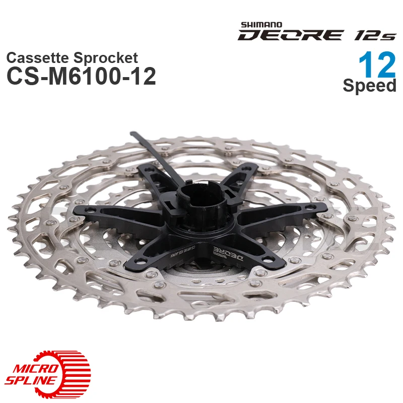 SHIMANO DEORE M6100 12v Cassette Sprocket CS-M6100-12 12-Speed - HYPERGLIDE for MTB bike Original Parts