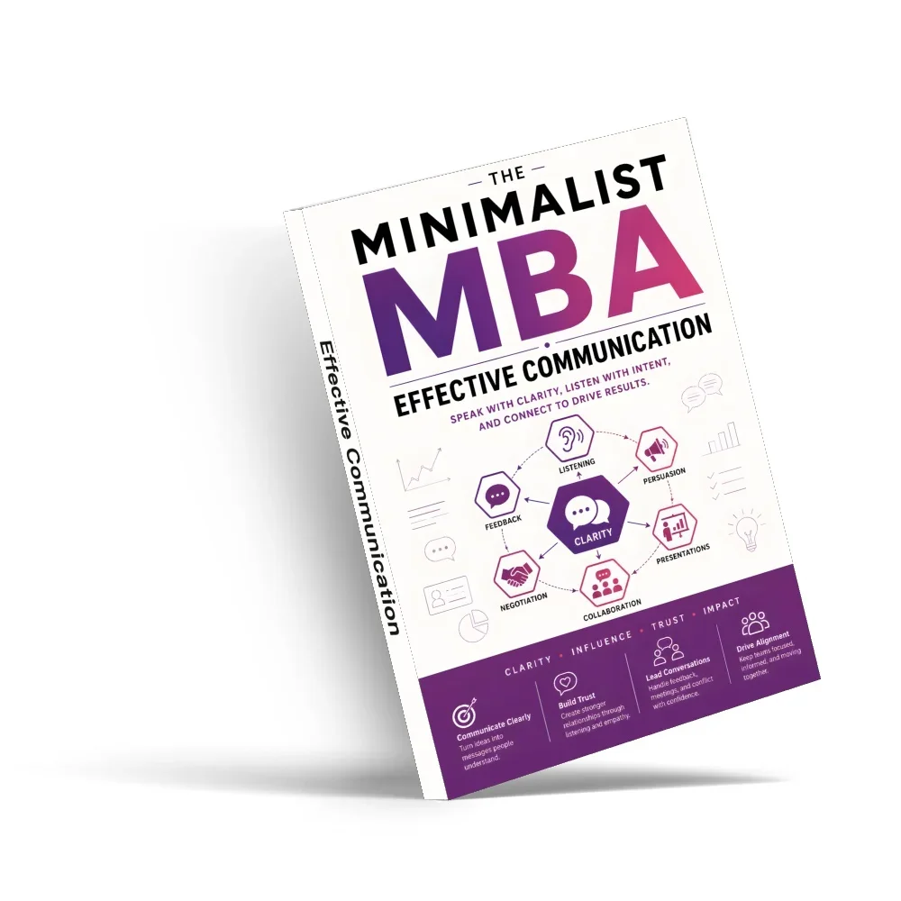 Minimalist MBA: Communication & Leadership, Guide to Clear Speaking, Listening, Persuasion, Negotiation and Teamwork