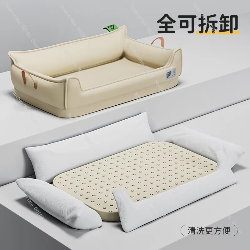 Water Resistant Dog Bed for Medium Large Dogs All Season Pet Nest Anti Scratch Anti Bite Durable Puppy Sleeping Mat Removable