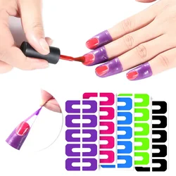 10 pcs U-shape Finger Cover Sticker Spill-proof Tape Nail Protector Polish UV Gel Painting Manicure Protection Nail Art Tools