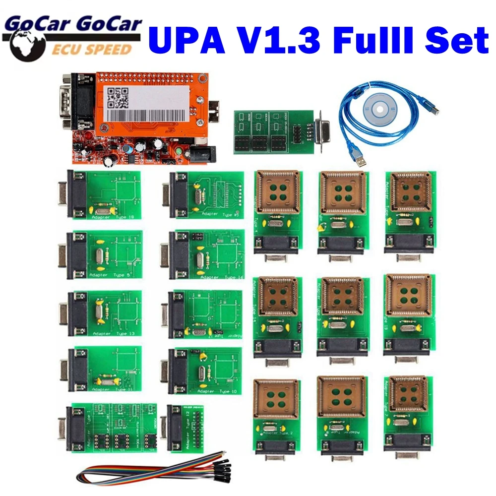 أحدث مبرمج UPA USB V1.3 UPA USB محولات كاملة أدوات ضبط رقاقة UPA مبرمج ECU مع محول كامل مبرمج UPA USB