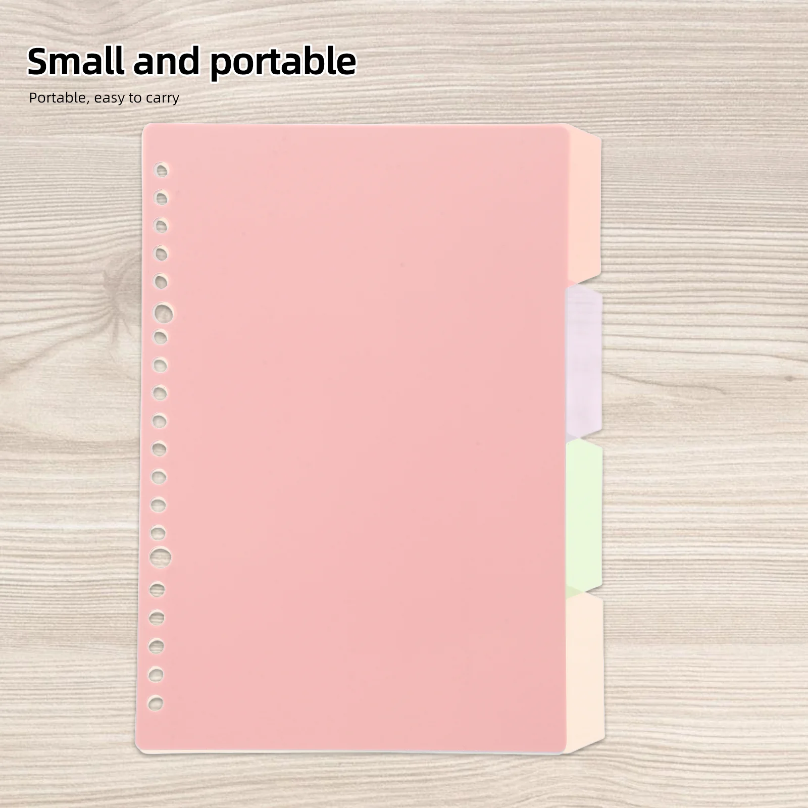 Separador de hojas sueltas, divisores Pastel, cuadernos, carpeta inteligente para Campus, anillo inteligente, carpetas rosas claras, decoraciones Pp, 4 Uds.
