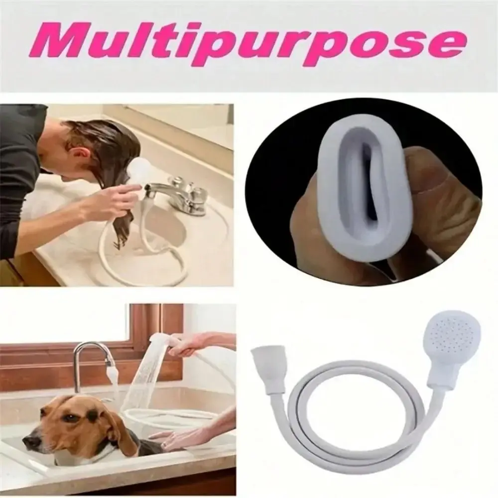 Rubber Hose Universal Sink Spray Quick Connect Extender Portable Shampoo Spray Drain Filter Multifunctional Handheld Shower