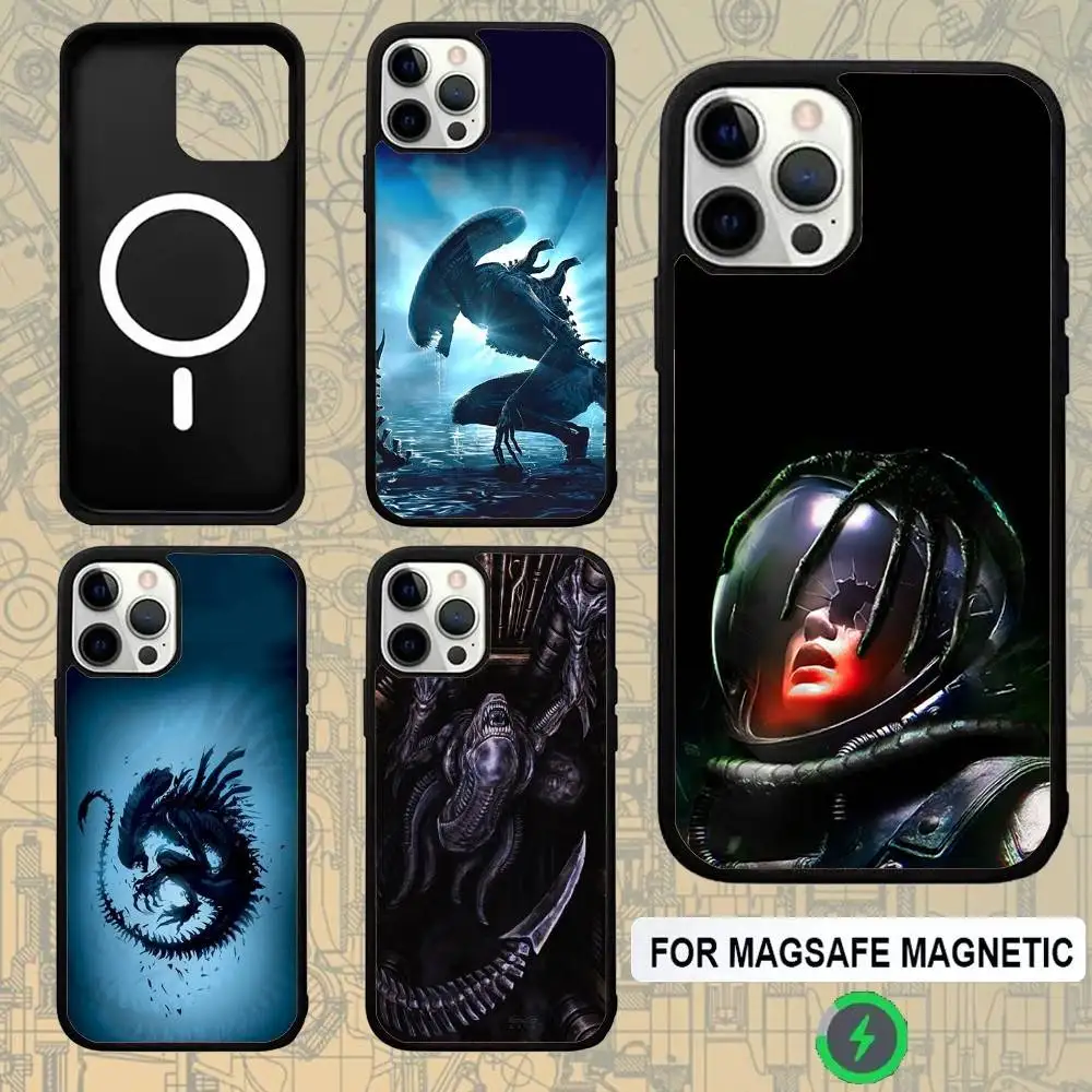 

A-Alien Romulus For Magsafe Wireless Charger Case For iPhone 15,16,17,13,14,11,12,Pro,Max,Plus,E,Air,Mini Cover