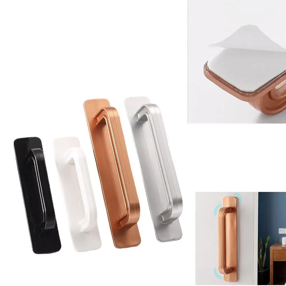 Modern Knobs Door Handle Self-adhesive No punching Door Pull Push-pull Surface Mounted Cabinet Handle Window