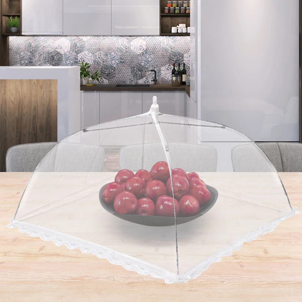 Foldable Food Cover Breathable Multipurpose Household Mesh Food Lid Lightweight Kitchen Gadgets for Indoor Outdoor
