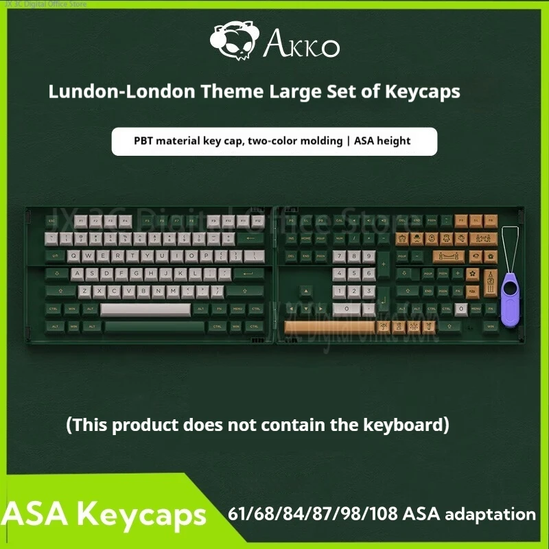 

Akko Pbt Two-Color Keycaps Customized Mechanical Keyboard Asa Large Carbon Replica Full Set Keycaps Gamer Keyboard Full Set