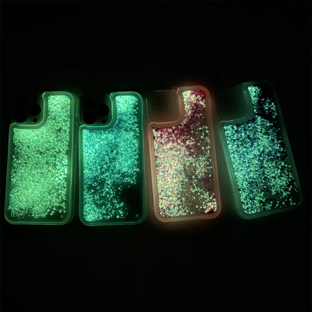 17 Case Leuchtende Glitzer-Flüssig-Bling-Hülle für iPhone Air 16 Plus 15 14 Pro Max 12 11 13 Leuchtet im Dunkeln Quicksand Capa Funda – Detail 7