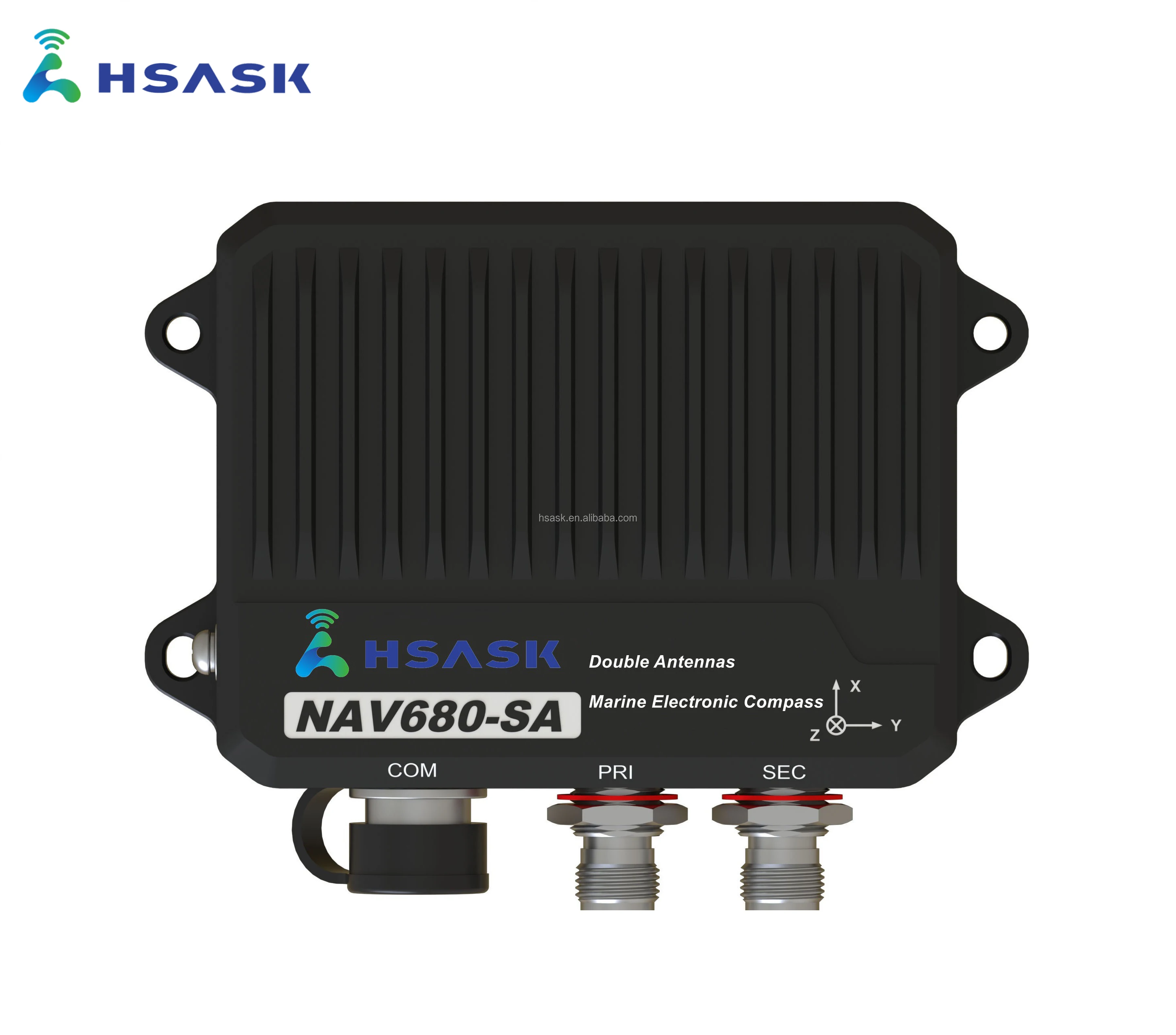HSASK High Precision GNSS RTK Receiver Attitude Angle 982 Fusion Waterproof Marine Satellite Compass Inertial Navigation System