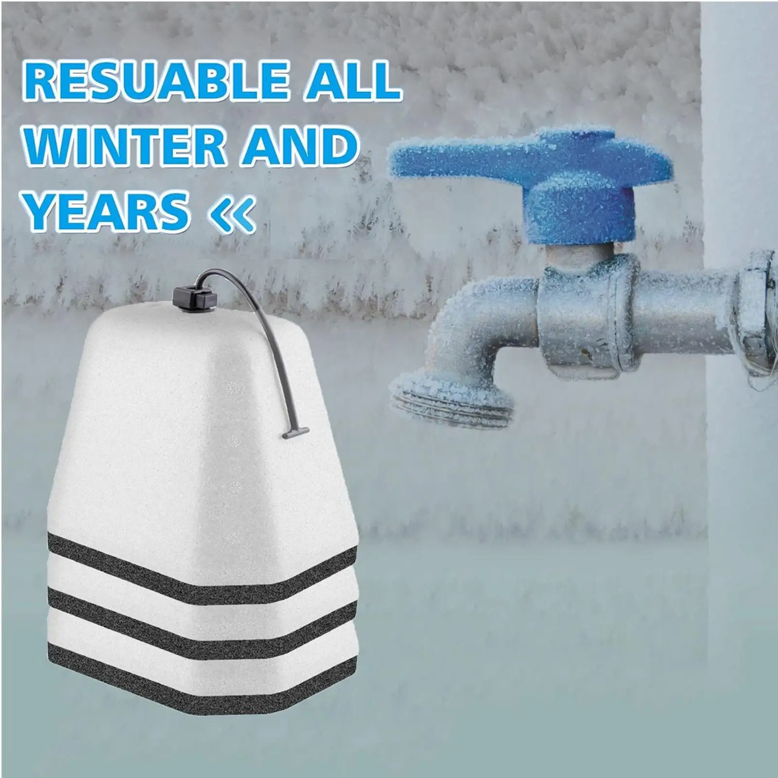 غطاء صنبور خارجي عازل للغاية لفصل الشتاء والشتاء مقاوم للماء غطاء صنبور خارجي خارج الحديقة حماية من التجميد #5