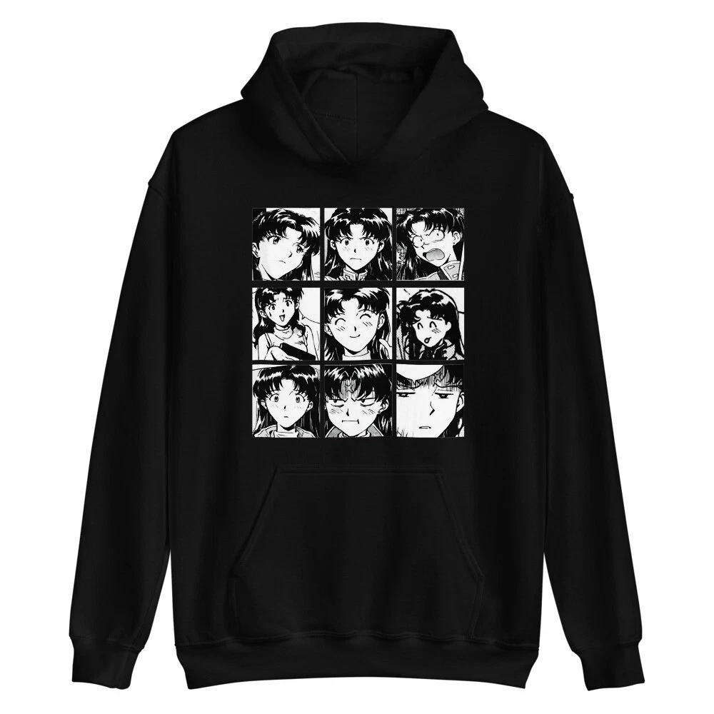 

Evangelion Misato Katsuragi Neon Genesis Evangelion VaporwaveRei Толстовка унисекс Мужская и женская уличная одежда в стиле аниме