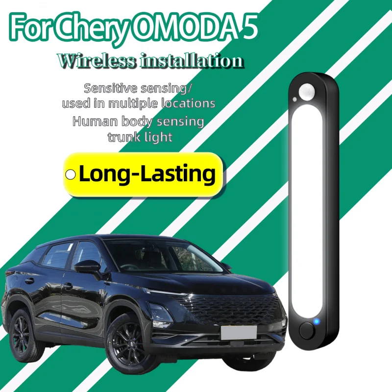 For Chery OMODA 5 Auto Trunk LED Interior Light Rechargeable Wireless Magnetic Motion Sensor Rear Cargo Night Lamp