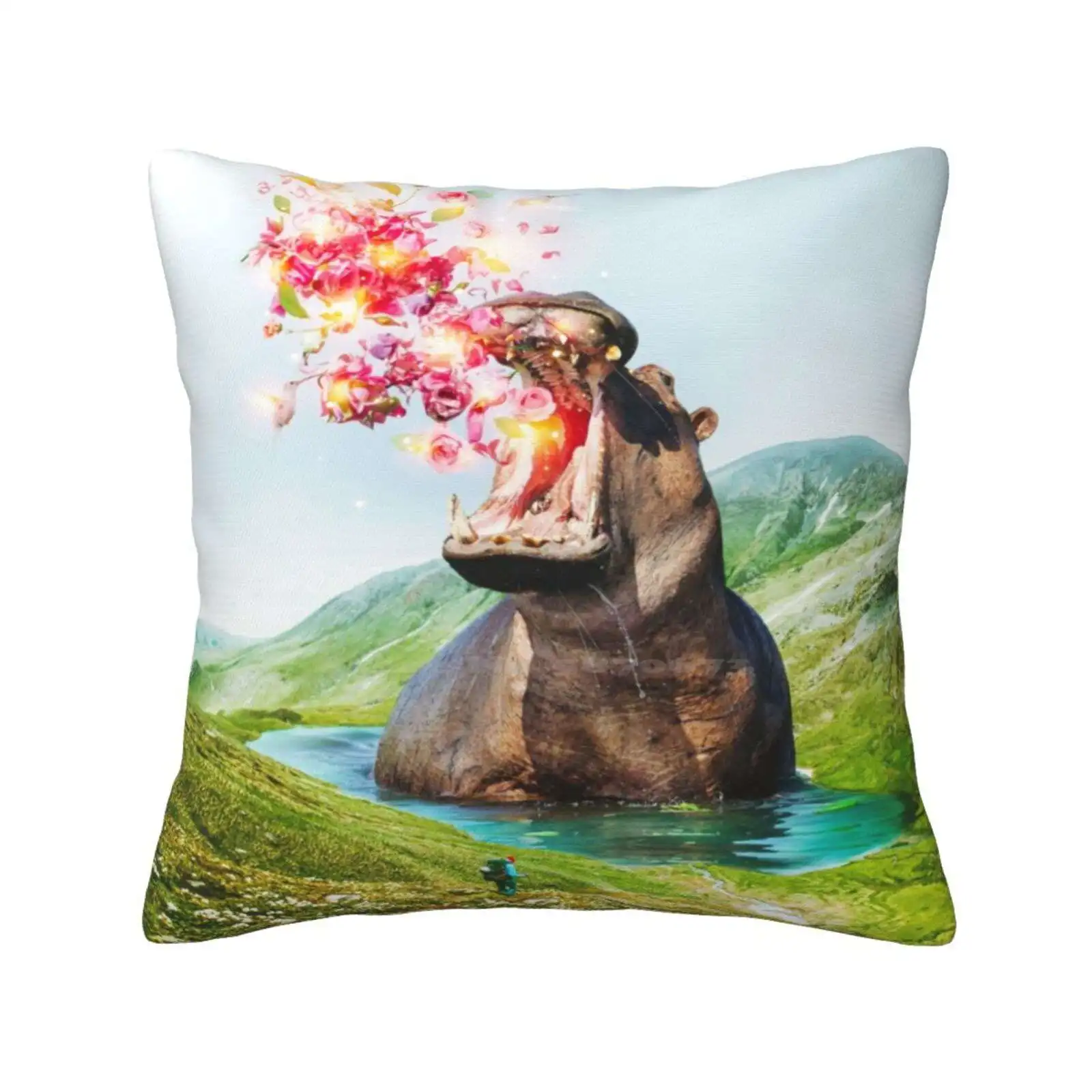 From Within Bedroom Office Hug Pillowcase Hippopotamus Outdoors Explore Beauty Withing Speak Kindly Flowers Surreal Wildlife