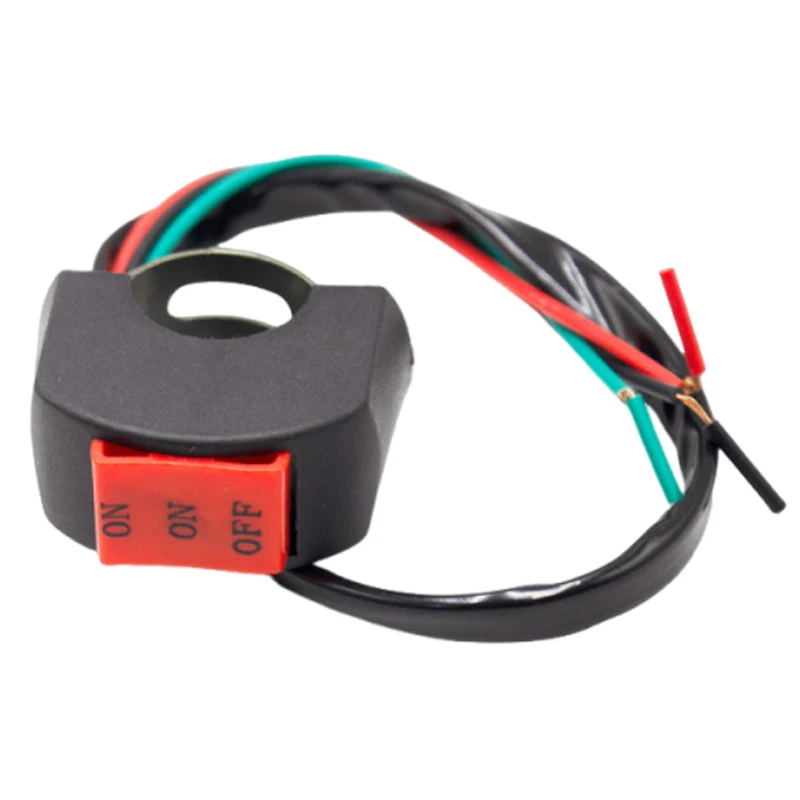 Waterproof Motorcycle Handlebar Switch LED Headlight Far Near Light ON/ON/OFF Switches Motorbike Modification Switch Accessory
