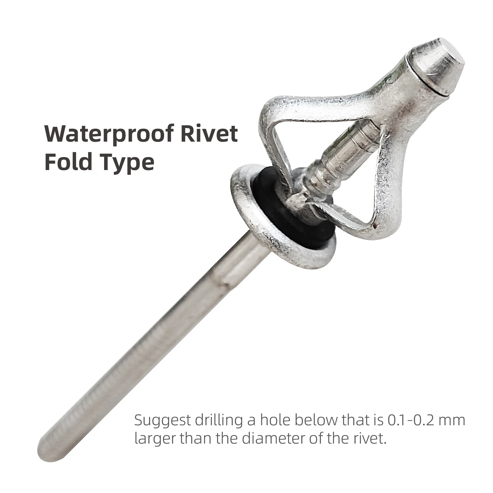 10/25Pcs Waterproof Tri Fold Rivets,Aluminum Alloy Folding Blind Rivets with Sealing Washer O-Ring,Tri-Grip Exploding Pop Rivets