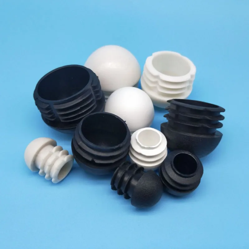 Furniture Steel Pipe Domed Round Insert Plug Spherical Head Plastic Tube Blanking End Caps Bung Chair Foot Hemispherical Cover