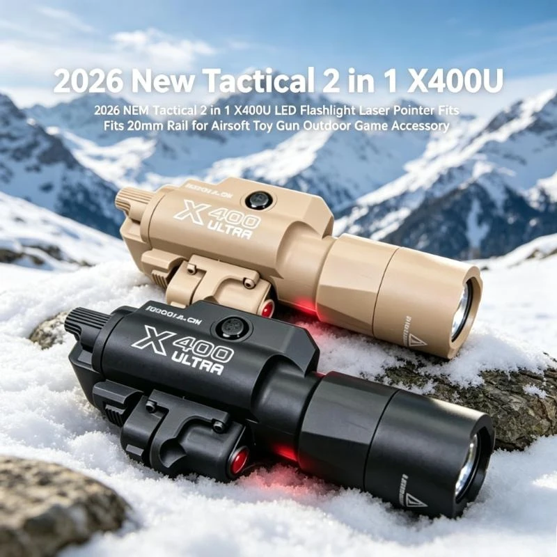 X800M Rail Mount 2 in 1 Laser LED Flashlight for 20mm Picatinny Tactical Outdoor Gear Toy