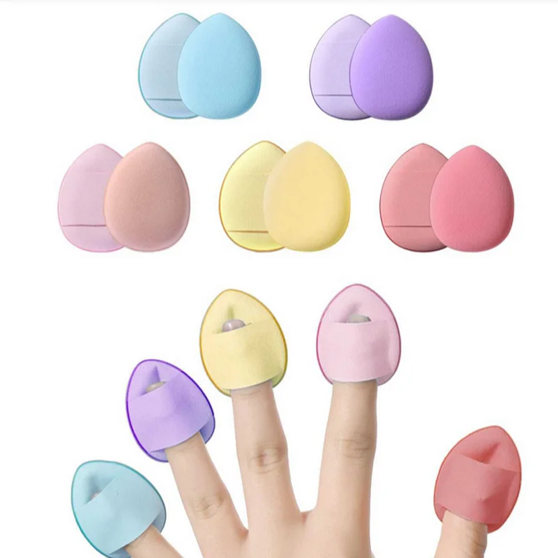 5 pezzi mini applicatore per fondotinta a soffio per dita piccolo cuscino d'aria correttore per il viso spugna in polvere strumento per trucco morbido per una miscelazione precisa