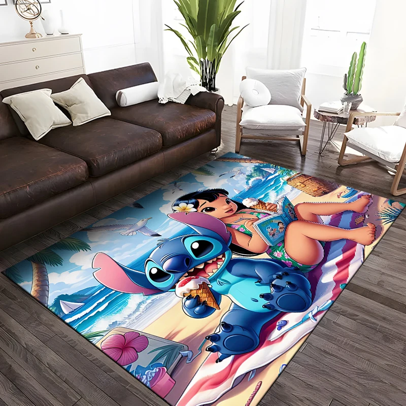 Disney Pattern Carpet Stitch 3D Printing Large Area Rug Carpet for Living Room Children\'s Bedroom Sofa Doormat Floor Mat Gift