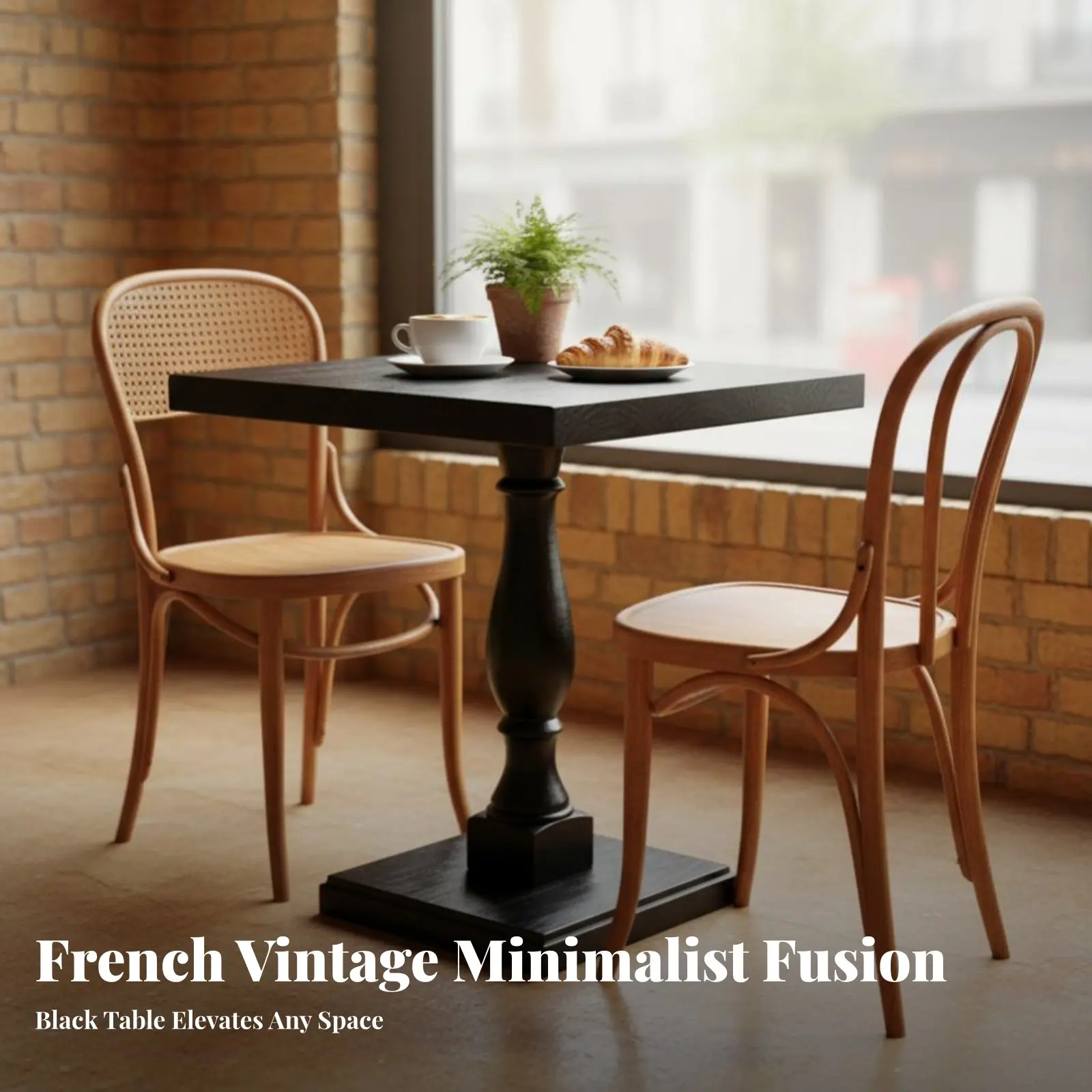 

Черный квадратный стол во французском стиле, дизайнерский квадратный кофейный столик в винтажном стиле, профессионального качества для владельцев ресторанов, кафе