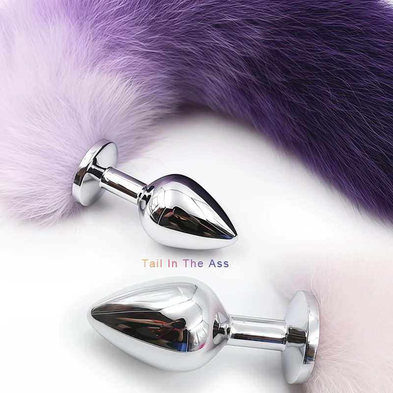 Bondage Colorful Gradient Fox Tail In Ass Anal Plug Bdsm Erotic Toys In Couple Adult Game RolePlay Stage Prop Sex Toys For Women 5