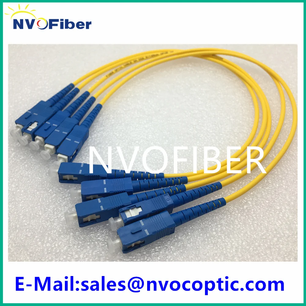 10Pcs SM G657A1,Simplex,2,0mm LSZH Yellow Jacket,0.3/0.5/1M,SC/UPC-ST/FC/LCSC/UPC Fiber Optic Patch Cord Leads/Cable Connector