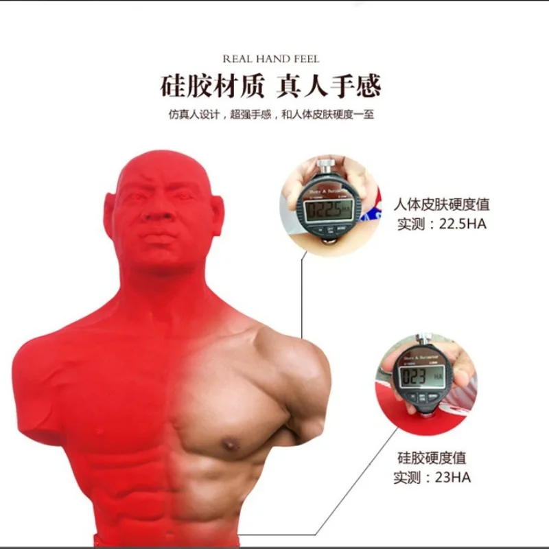 Sacco di sabbia da boxe umanoide in silicone Sanda ventosa verticale bicchiere sacchi di sabbia attrezzatura taekwondo assorbe il sudore