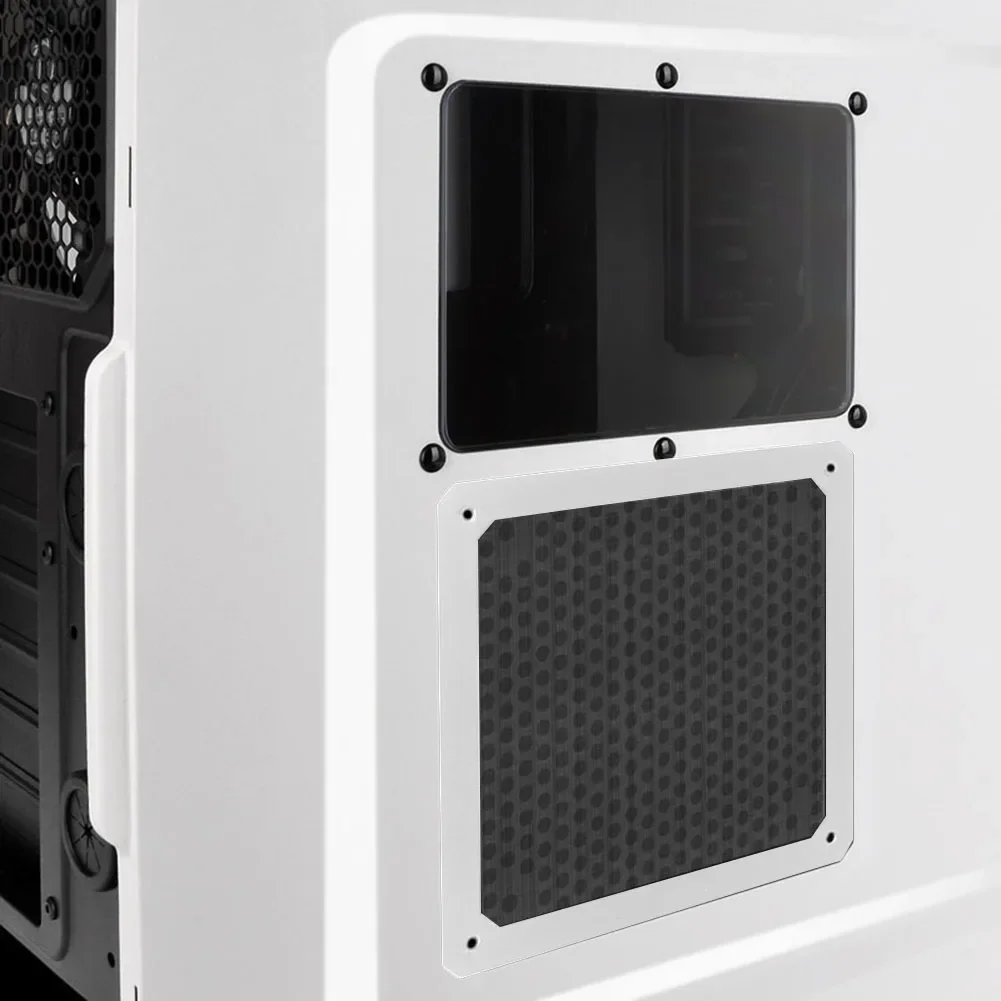 

8cm/12cm Dust Filter Mesh Soft Magnetic Frame Chassis Cooling Dust Filter Dust-proof Case Cooling Fan with Hole for Power Supply
