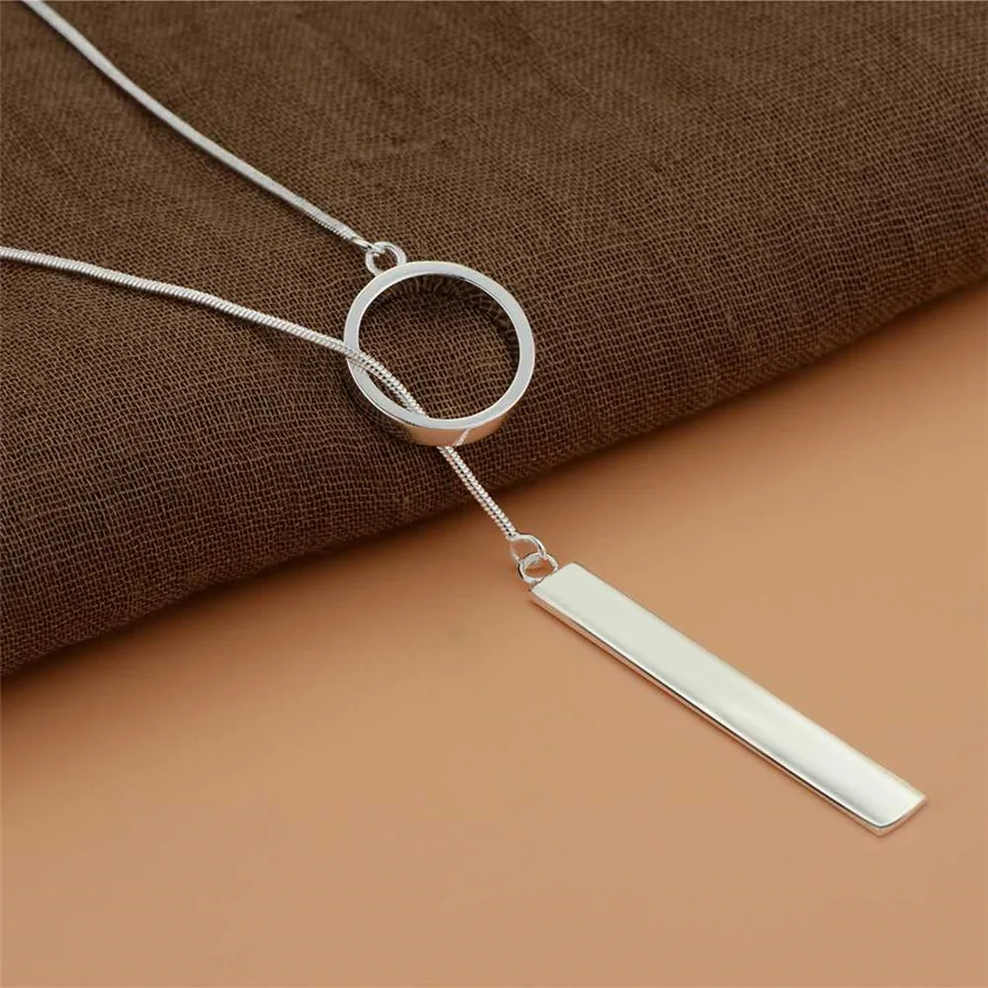 Hot 925 Sterling Silver Necklace Jewelry Wholesale High Quality Fashion Charm Classic Personality Women Wedding Party 45cm