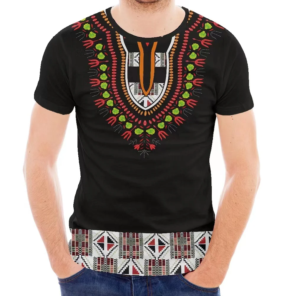 African Ethnic 3D Printing T-shirt New Men\'s and Women\'s O-Neck Short Sleeve T-shirt Retro Street Wear T-shirt