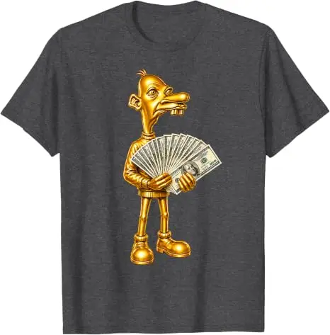 Rich Neegy Brainrot Meme Tuff Flexing Ironisches Gen Alpha Gen Z T-Shirt Y2k Grafik Weiches Baumwoll-T-Shirt Humor Streetwear Kleidung – Detail 14