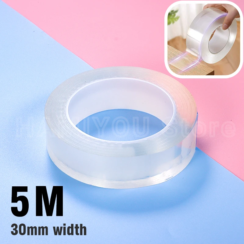 5M Ultra-strong Double-sided Adhesive NanoTape Clear Removable Waterproof ExtraStrong Sticky Strip Heavy-duty Two SideTape