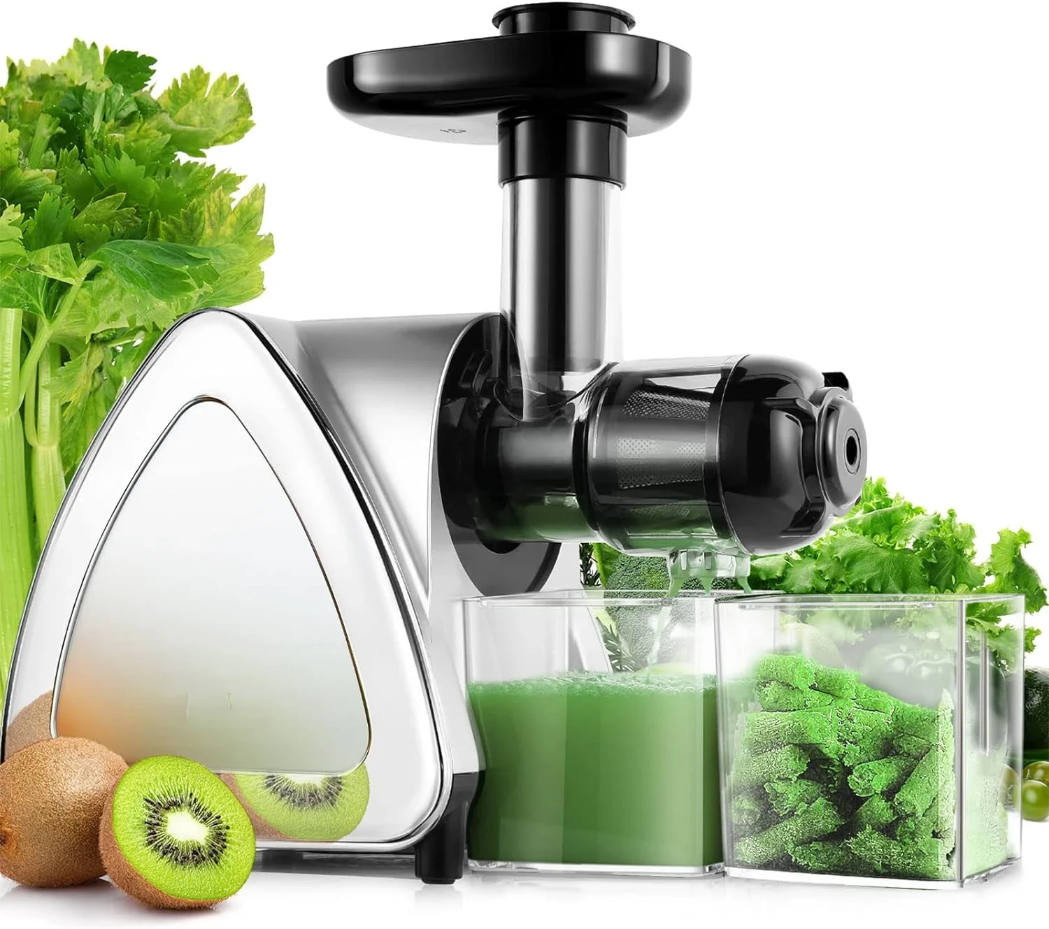 

Juicer,Juicer Machines with Reverse ,Low Noise Cold Press Juicer, High Juice Yield Easy to Clean for Vegetables and Fruits