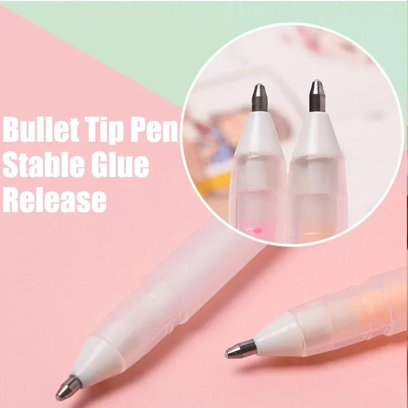 Glue Pen Candy Color Handbook Dispensing Pen Quick-Drying Dot Gule Guns Stick High Viscosity Glue Creative Students Stationery