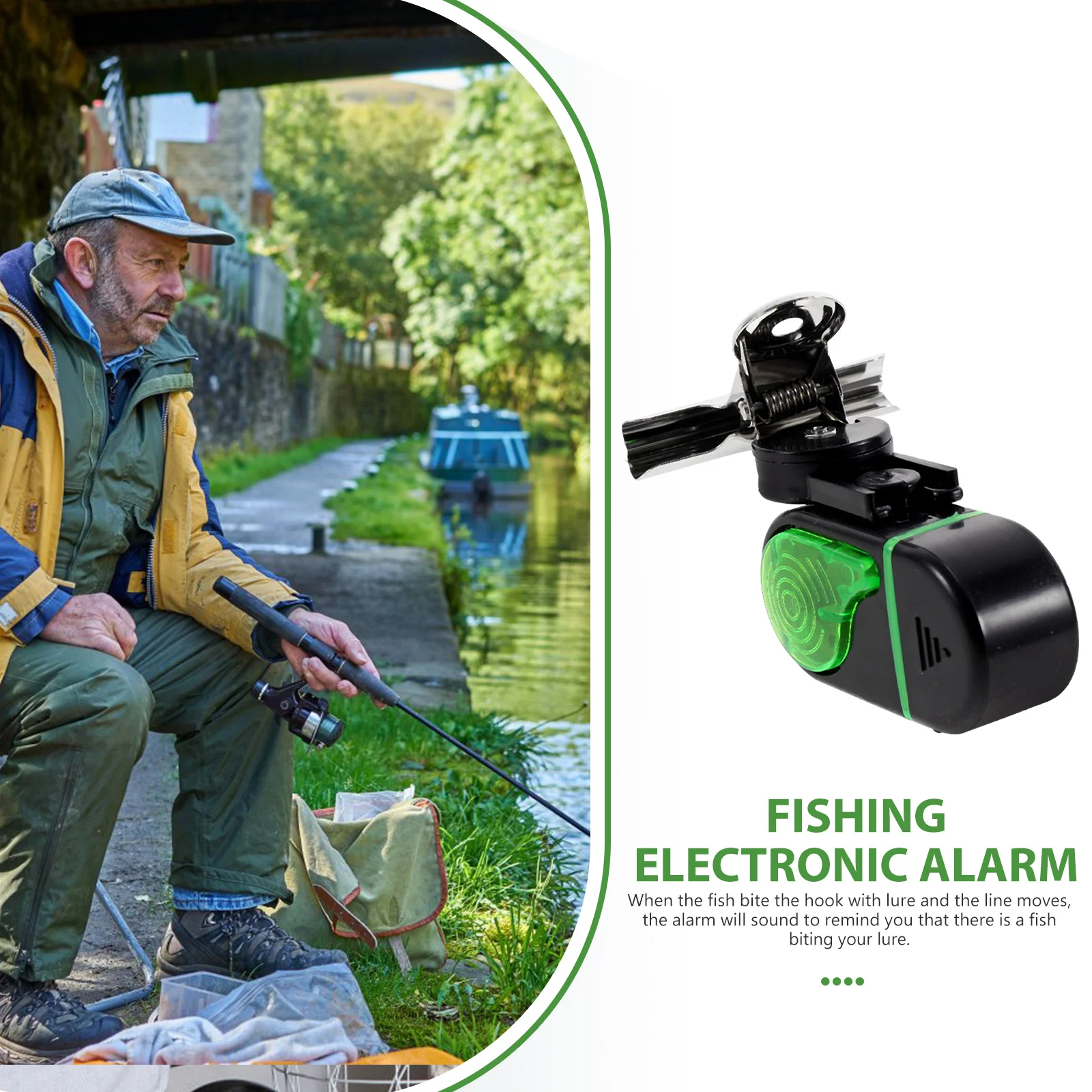 

4Pcs Waterproof Fishing Alarm High Sensitivity 80Db Sound For Multiple Poles Black