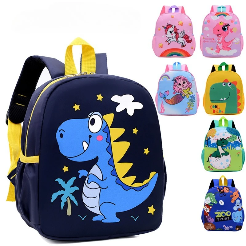 

Cartoon Kids Backpack for Boys and Girls Kindergarten Children's Backpack with Dinosaur Unicorn and Spiderman Pattern