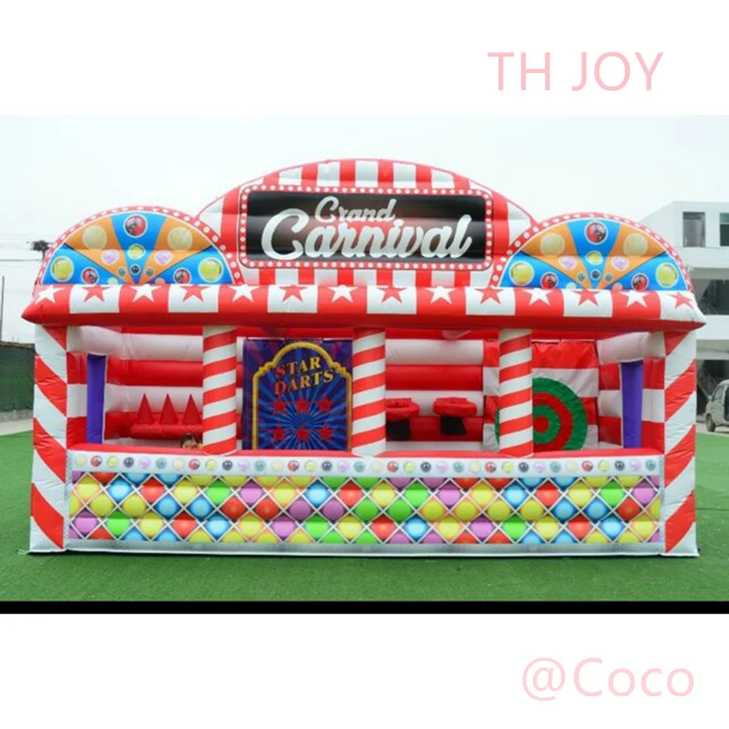 

2024 newest Carnival Game Booth, 4 in 1 combos Inflatable Grand Carnival game tent