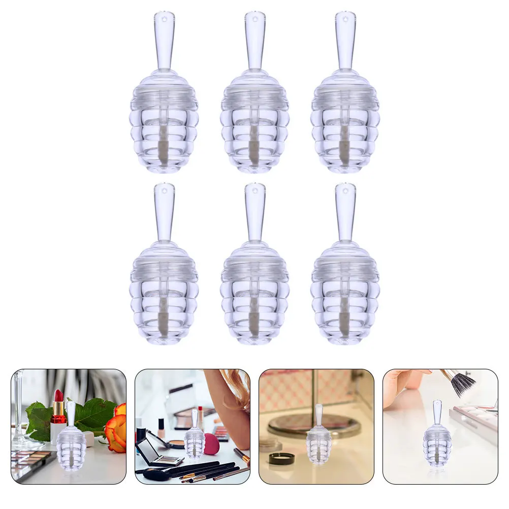 6 قطعة أنابيب أحمر الشفاه ABS قسط حاويات فارغة واضحة ل بلسم ملمع الشفاه أحمر الخدود السفر استخدام أنبوب ملمع الشفاه أنبوب أحمر الشفاه #5