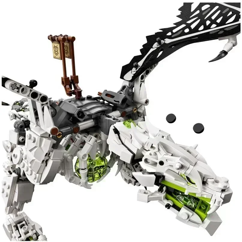 718pcs Skull Sorcerer's Dragon Model Building Blocks Compatible 71721 Bricks Kids Toys For Children