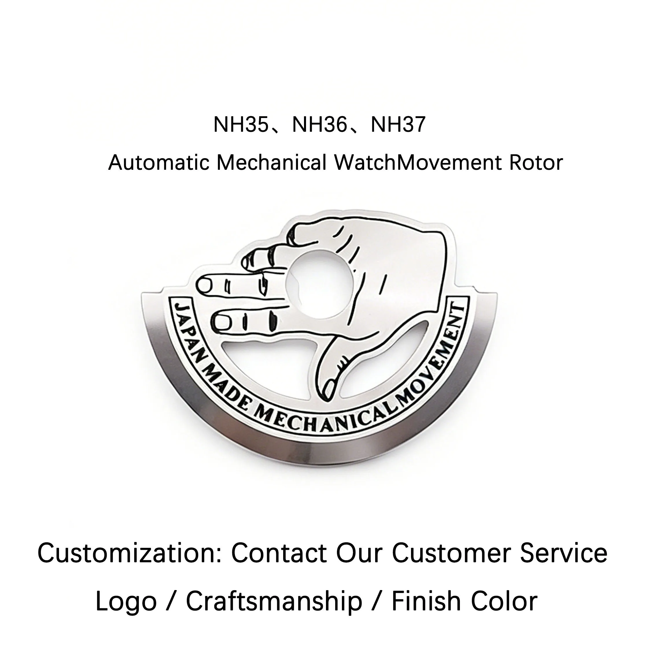 NH movement's automatic rotor finger pendulum is compatible with NH34/35/36/37/38/39 movement rotor parts