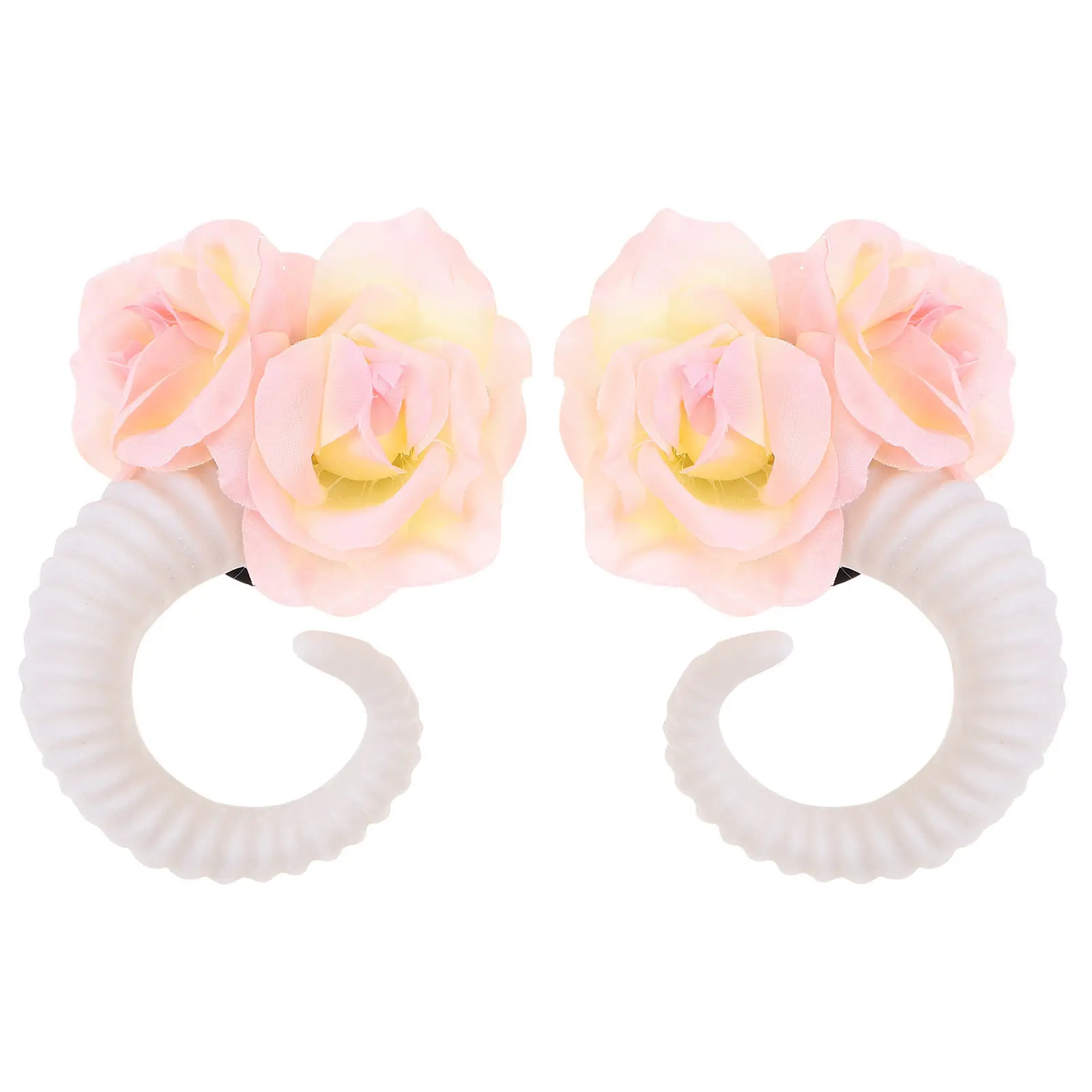 

Пара ободков для волос в готическом стиле с рожками и розами, для Хэллоуина, Пасхи, косплея, фестивалей, легко использовать, удобно сидят на голове